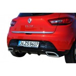 Renault Clio 4 (2012-2016) Egzoz Görünümlü Arka Tampon Eki - Difüzör (Plastik)